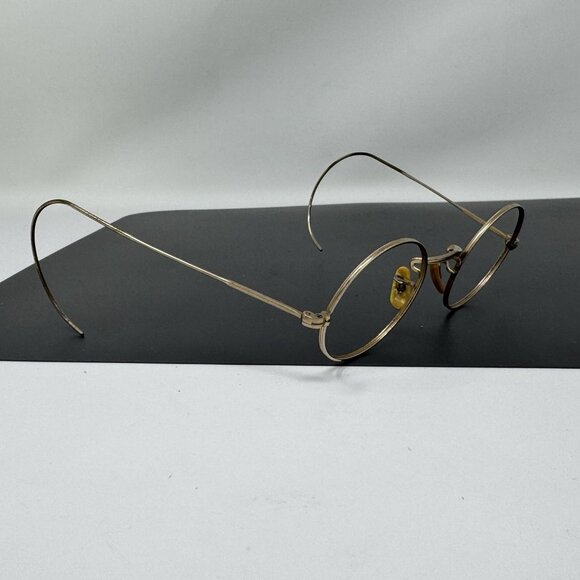 AMERICAN OPTICAL SQUIRE Eyeglasses Vintage Small circular perfectly round Lenon - Picture 3 of 10